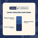 Triple Magnesio - Bisglicinato, Citrato y Taurato 400mg 60 Cap